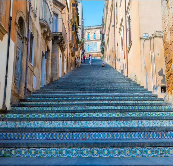 Caltagirone from Eloro hotel or President Sea Palace